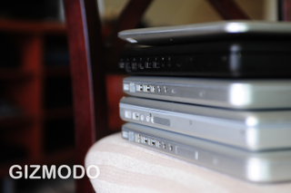 Illustration for article titled Sizemodo: New MacBook and MacBook Pro vs. Their Forebearers